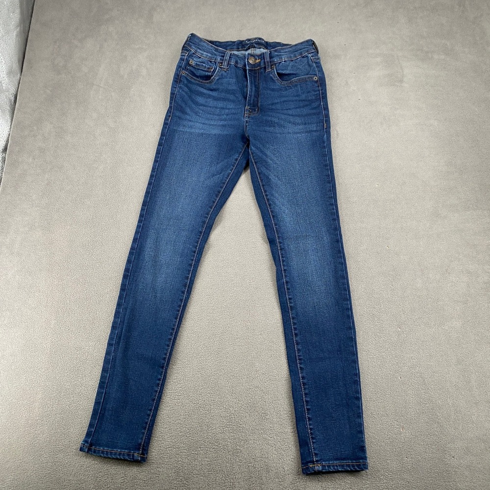 Aeropostale High Rise Jegging Dark Blue Denim Skinny Jeans Womens 000 Regular